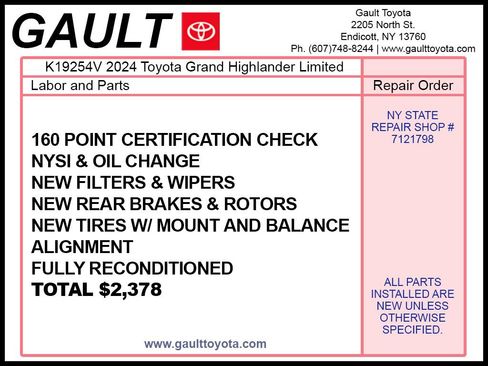 Certified 2024 Toyota Grand Highlander Limited image 2