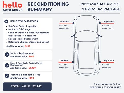Used 2022 MAZDA CX-5 AWD 2.5 S w/ Premium Package image 3