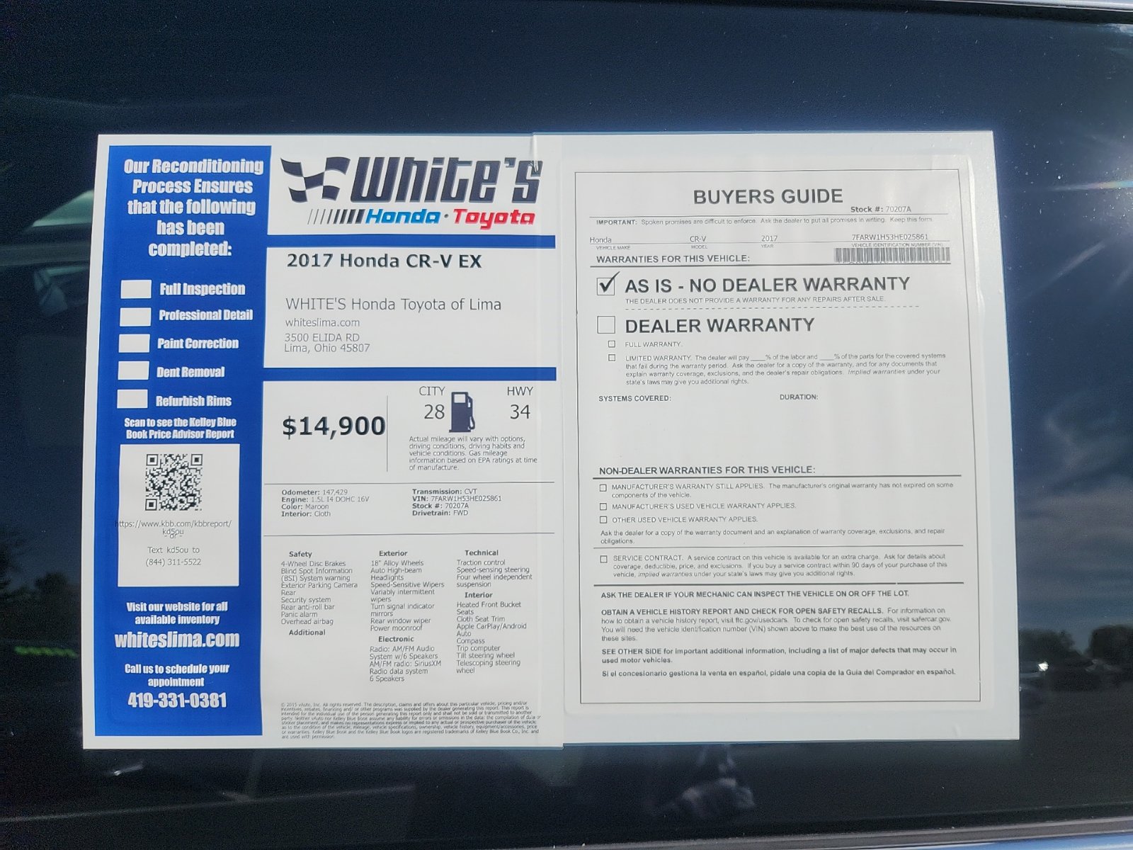 Used 2017 Honda CR-V EX image 13