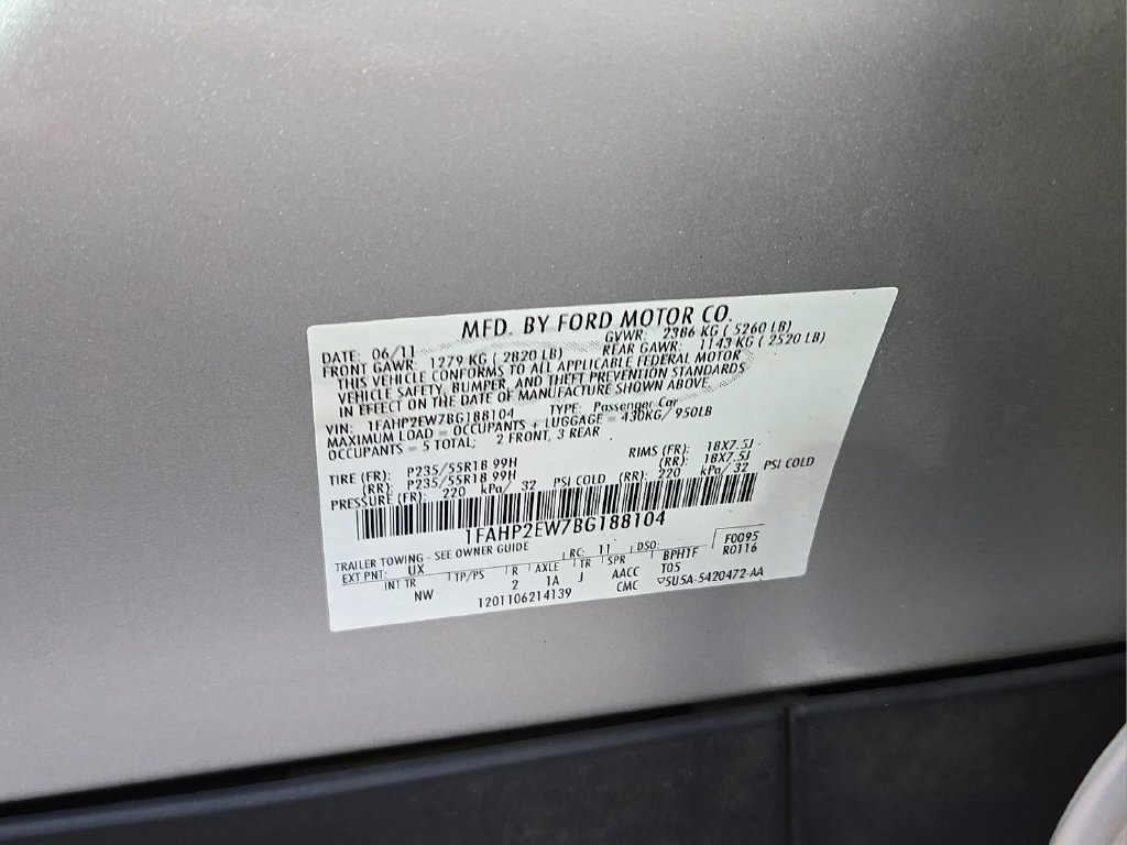 Used 2011 Ford Taurus SEL w/ 201A Rapid Spec Order Code FWD image 26