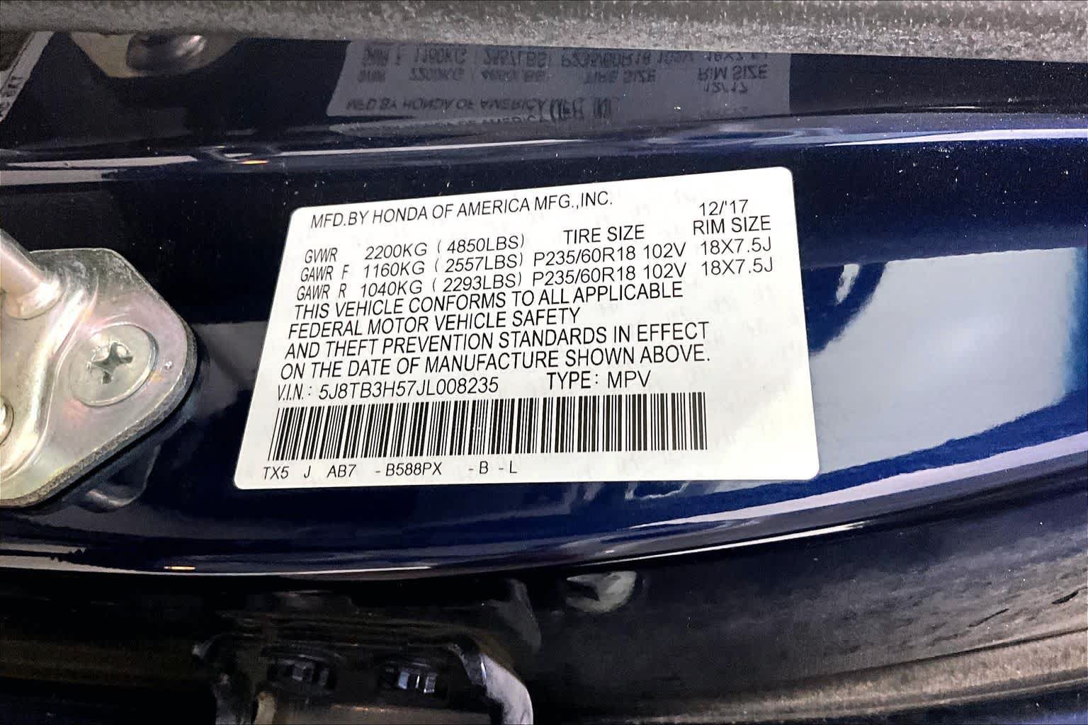 Used 2018 Acura RDX w/ Tech & AcuraWatch Plus Pack FWD image 34
