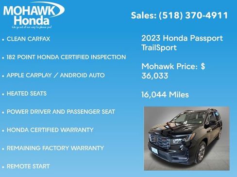 Certified 2023 Honda Passport TrailSport image 16