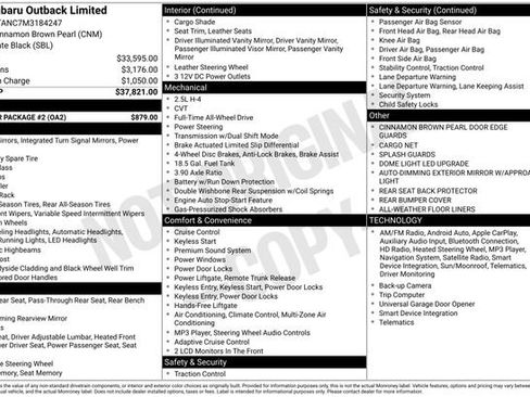 Used 2021 Subaru Outback Limited w/ Popular Package #2 image 29