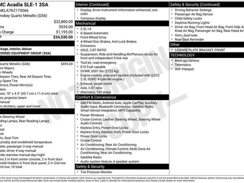 Used 2019 GMC Acadia SLE FWD image 6