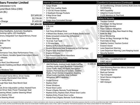 Certified 2025 Subaru Forester Limited AWD/4WD image 5