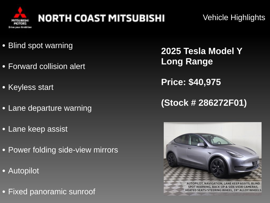 Used 2025 Tesla Model Y Long Range AWD/4WD image 2