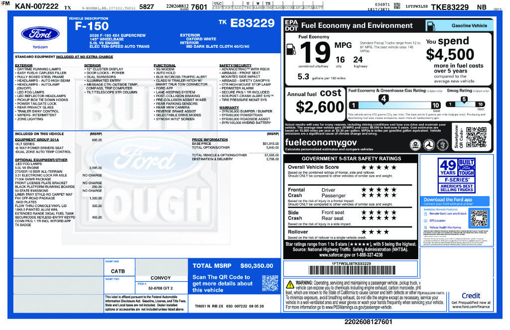 New 2026 Ford F150 XLT w/ FX4 Off-Road Package AWD/4WD image 4