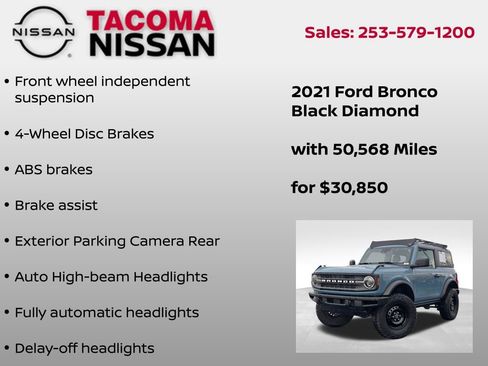 Used 2021 Ford Bronco Black Diamond AWD/4WD image 12