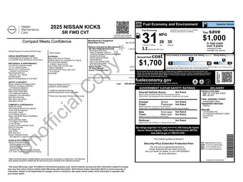 Used 2025 Nissan Kicks SR w/ SR Premium Package FWD image 56