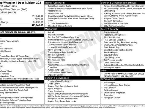 Used 2024 Jeep Wrangler Unlimited Rubicon 392 AWD/4WD image 38