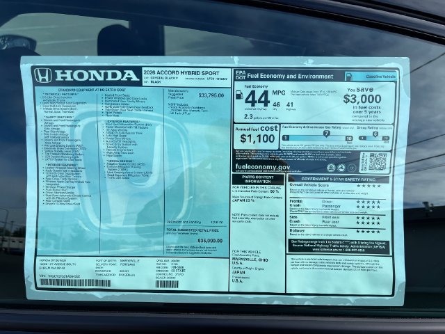 New 2026 Honda Accord Sport image 30