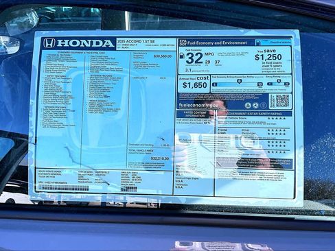 New 2025 Honda Accord SE image 21