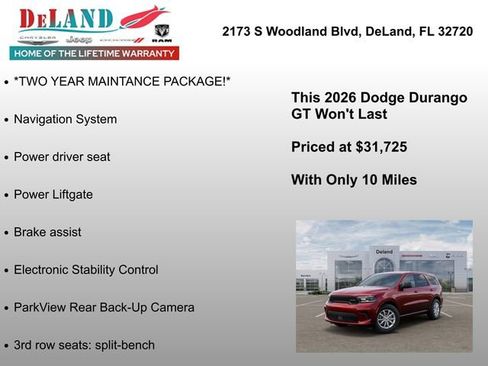 New 2026 Dodge Durango GT RWD image 6
