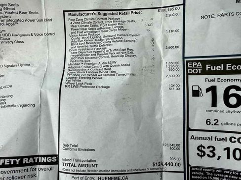 Used 2016 Land Rover Range Rover Long Wheelbase Supercharged image 71