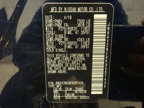 Used 2019 Nissan Armada SL w/ Premium Package image 32