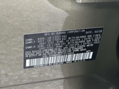 New 2026 Subaru Ascent Limited AWD/4WD image 15