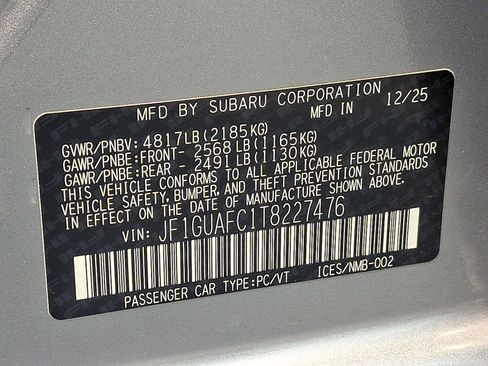Certified 2026 Subaru Impreza 2.0i Sport AWD/4WD image 28