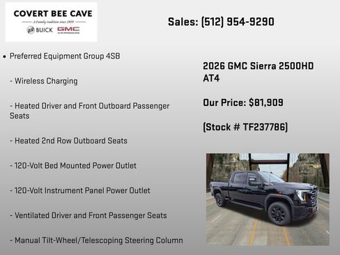 New 2026 GMC Sierra 2500 AT4 w/ AT4 Premium Plus Package AWD/4WD image 18