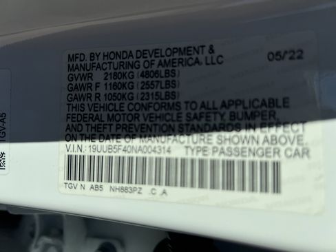 Certified 2022 Acura TLX w/ Technology Package image 35