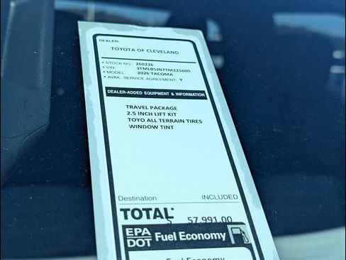 New 2026 Toyota Tacoma TRD Sport image 16