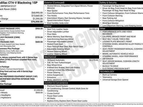 Used 2023 Cadillac CT4 V Blackwing w/ Driver Assist Package RWD image 45