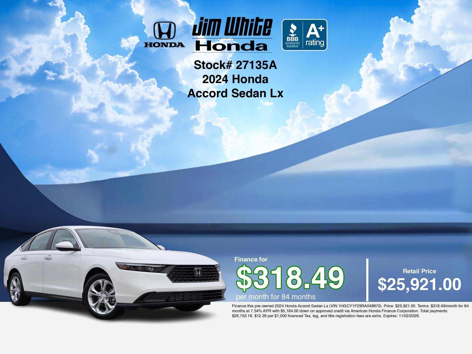 Certified 2024 Honda Accord LX image 5