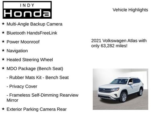 Used 2021 Volkswagen Atlas SEL w/ MDO Package (Bench Seat) AWD/4WD image 7