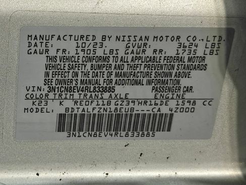 Used 2024 Nissan Versa SV FWD image 40