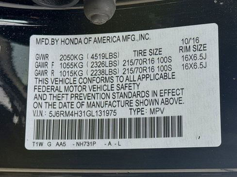 Used 2016 Honda CR-V LX image 35
