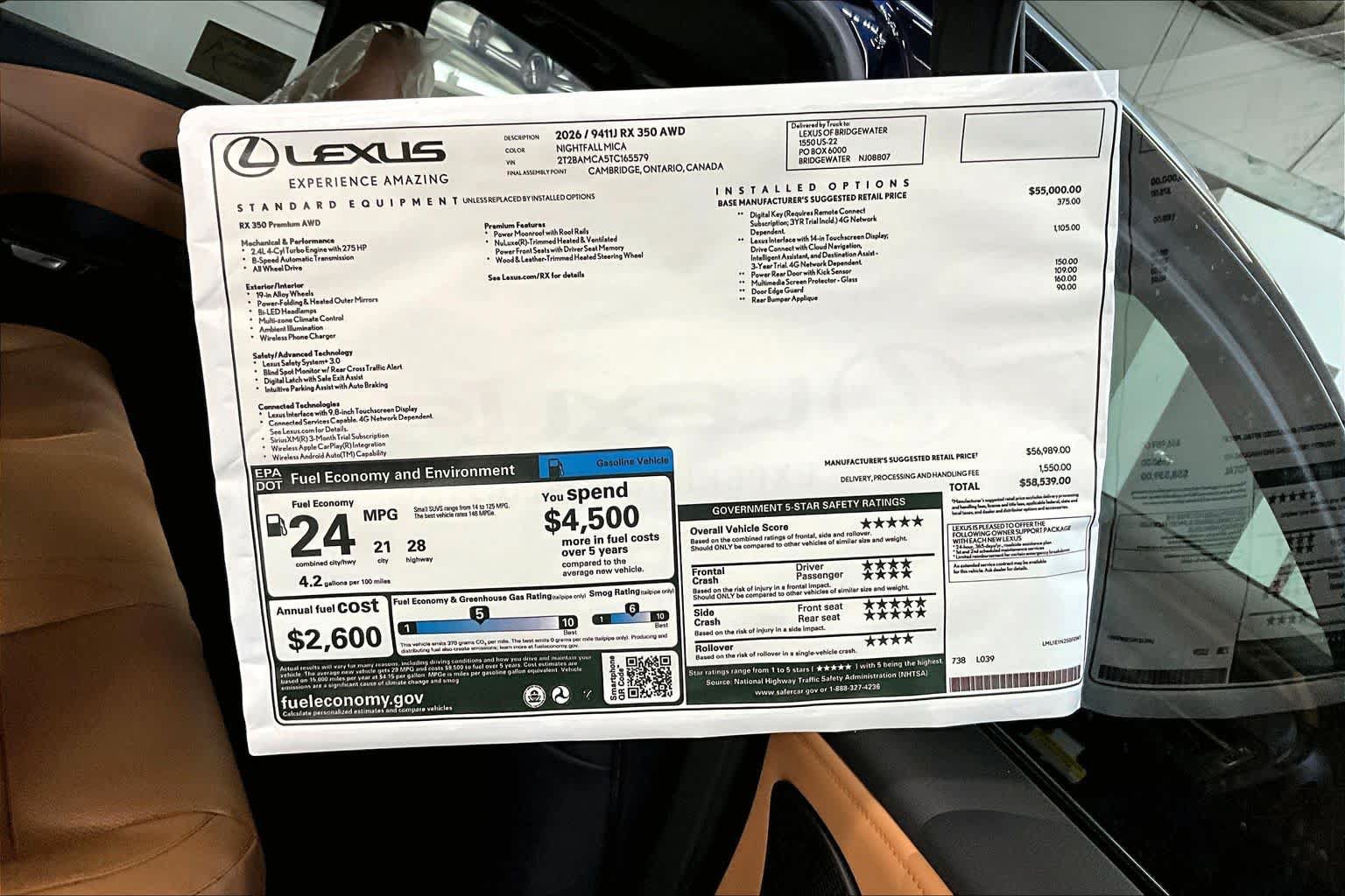 New 2026 Lexus RX 350 Premium AWD/4WD image 13