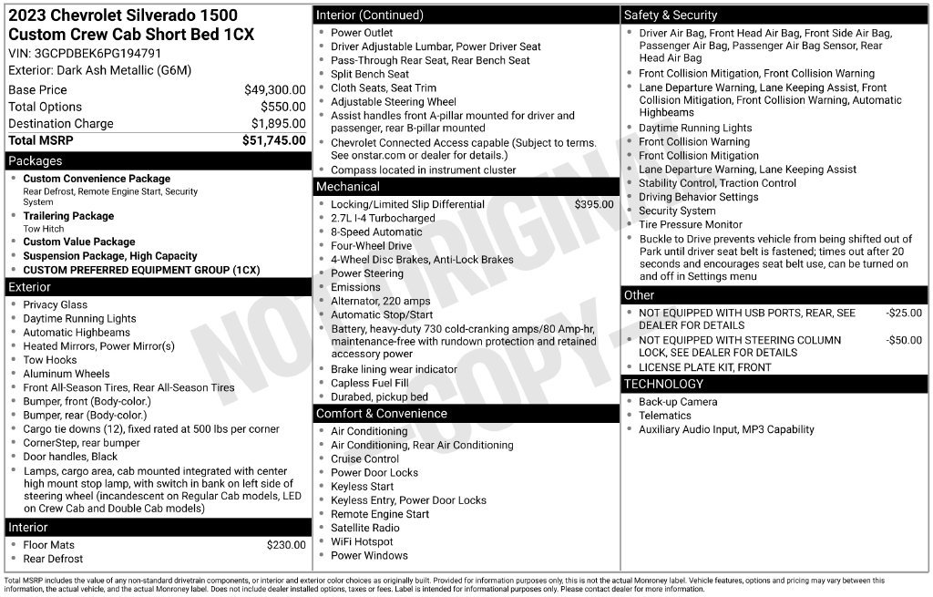 Certified 2023 Chevrolet Silverado 1500 Custom AWD/4WD image 12