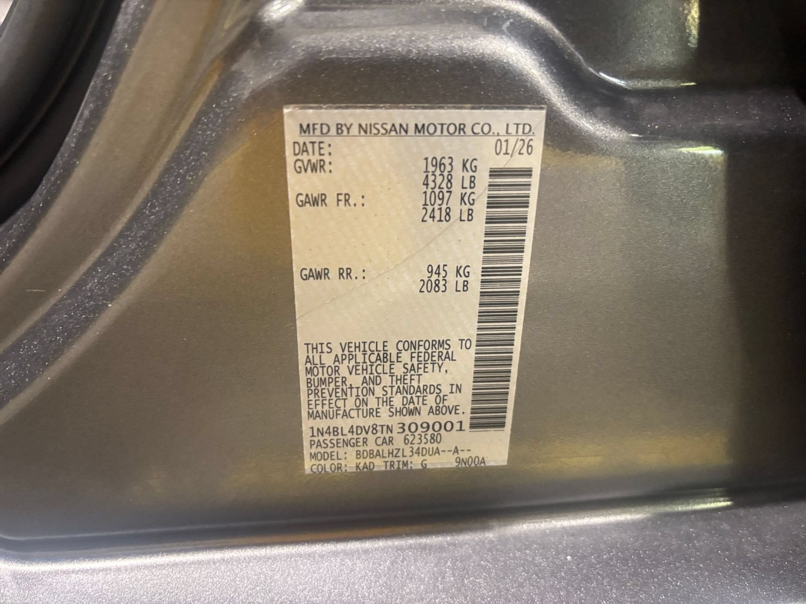 Used 2026 Nissan Altima 2.5 SV FWD image 28