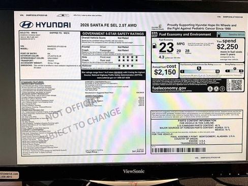 New 2026 Hyundai Santa Fe SEL image 18