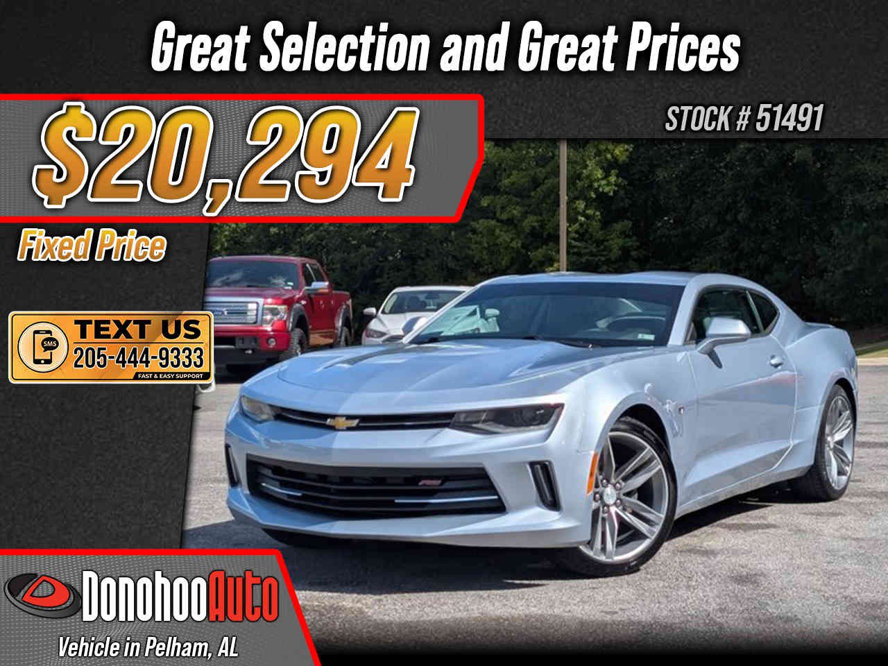 Used 2017 Chevrolet Camaro LT w/ RS Package RWD image 1