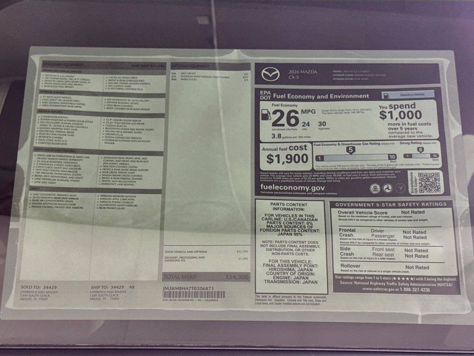 New 2026 MAZDA CX-5 Select AWD/4WD image 20