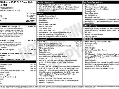 Used 2020 GMC Sierra 1500 SLE w/ SLE Convenience Package AWD/4WD image 3