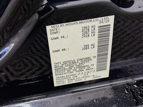 Used 2019 Nissan Altima 2.5 SL FWD image 12