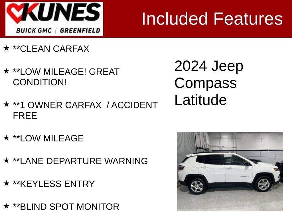 Used 2024 Jeep Compass Latitude AWD/4WD image 3