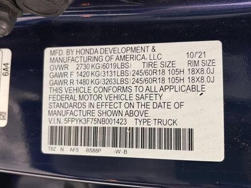 Used 2022 Honda Ridgeline RTL-E image 9