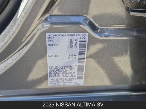 Used 2025 Nissan Altima 2.5 SV w/ SV Special Edition Package FWD image 25