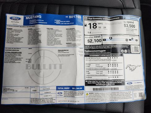 Used 2019 Ford Mustang Bullitt w/ Bullitt Electronics Package RWD image 29