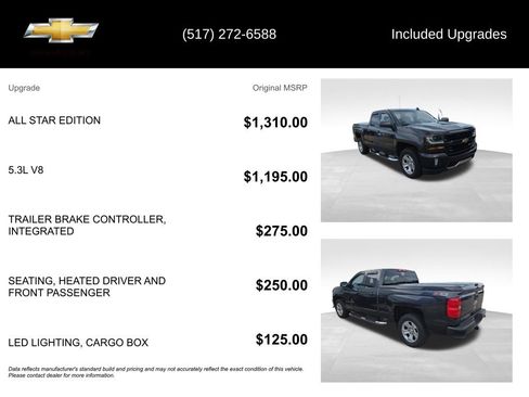 Used 2016 Chevrolet Silverado 1500 LT w/ All Star Edition AWD/4WD image 5