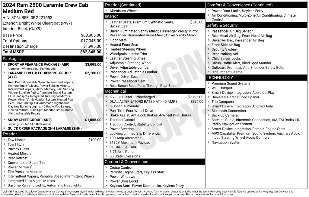 Certified 2024 RAM 2500 Laramie w/ Sport Appearance Package AWD/4WD image 44