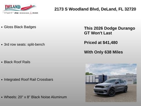 New 2026 Dodge Durango GT w/ Blacktop Package AWD/4WD image 18