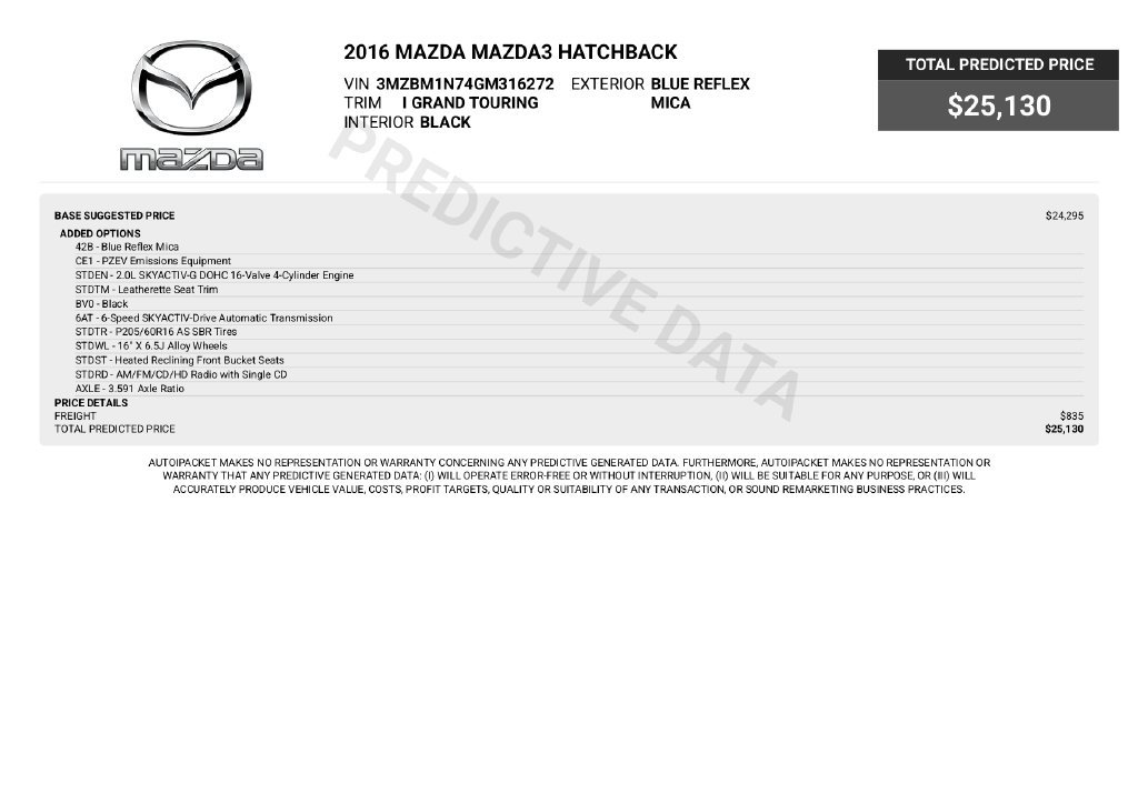Used 2016 MAZDA MAZDA3 i Grand Touring FWD image 6