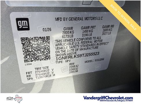Used 2026 Chevrolet Traverse RS w/ LPO, Floor Liner Package FWD image 30