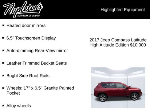 Used 2017 Jeep Compass High Altitude AWD/4WD image 5