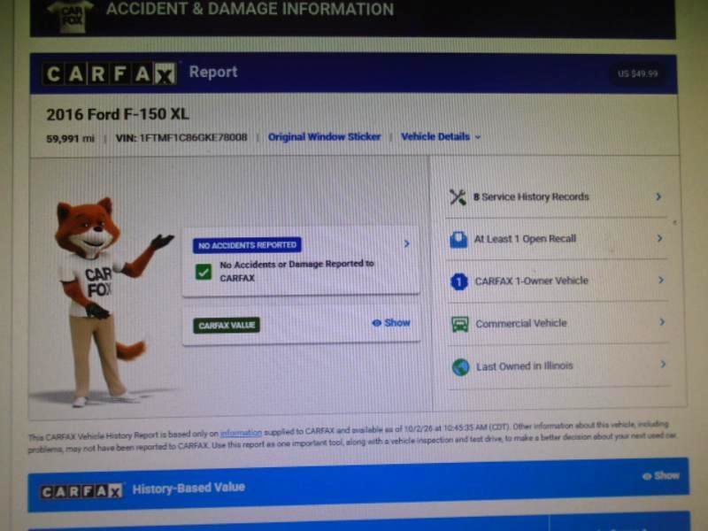 Used 2016 Ford F150 XL w/ XL Power Equipment Group RWD image 9