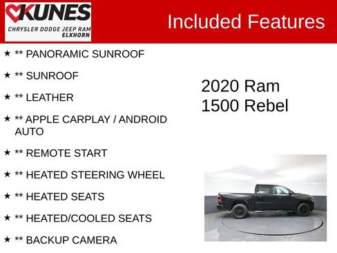 Used 2020 RAM 1500 Sport w/ Alpine Leather & Sound Group AWD/4WD image 2