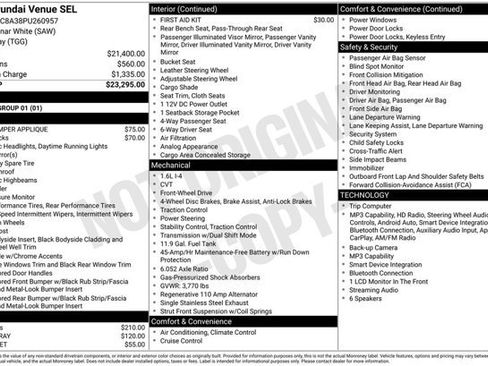 Used 2023 Hyundai Venue SEL image 2